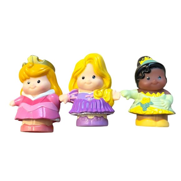 Little People Disney Princess Figures Aurora Rapunzel Tiana 3-Piece Set - Picture 1 of 5